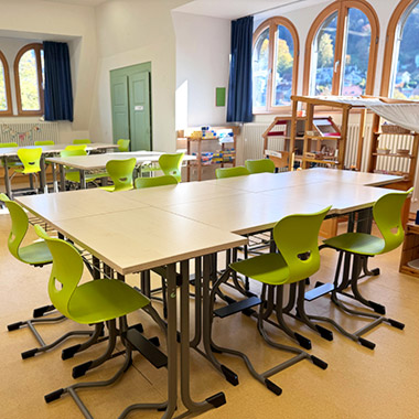  Foto eines Klassenzimmers 